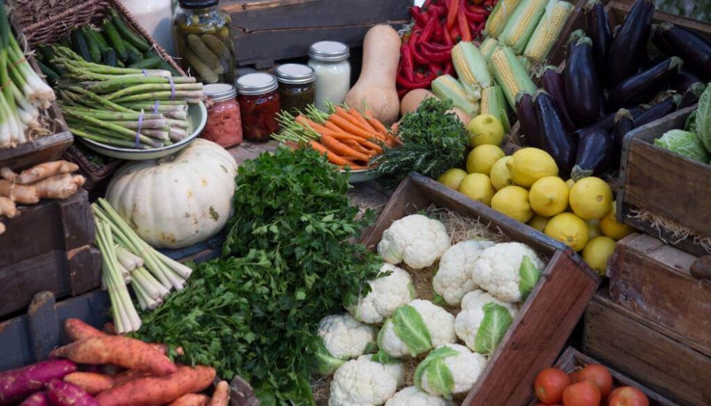 fresh fruits and vegetables