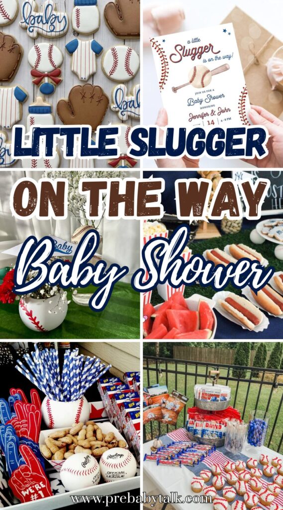 little slugger on the way baby shower