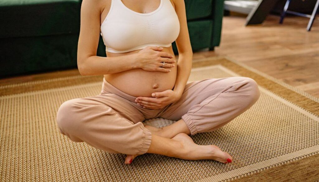 pregnant woman at home