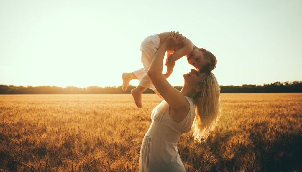 boho mom and baby