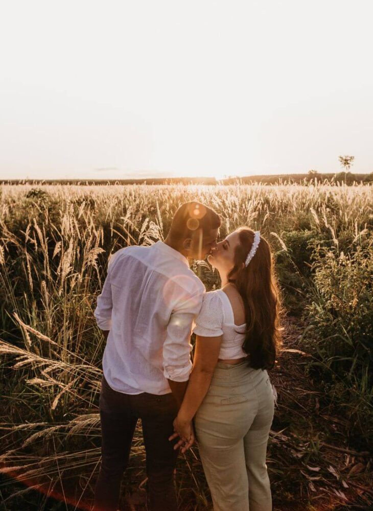 romantic couple in summer