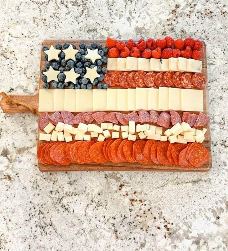 little firecracker baby shower charcuterie board